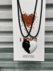 Magnetic best friend couple necklace, heart-shaped embossed totem pure silver necklace, women's pearl chain assembly, elegant crystal zircon melon chain necklace design, pearl necklace, high-end and elegant jewelry details Picture